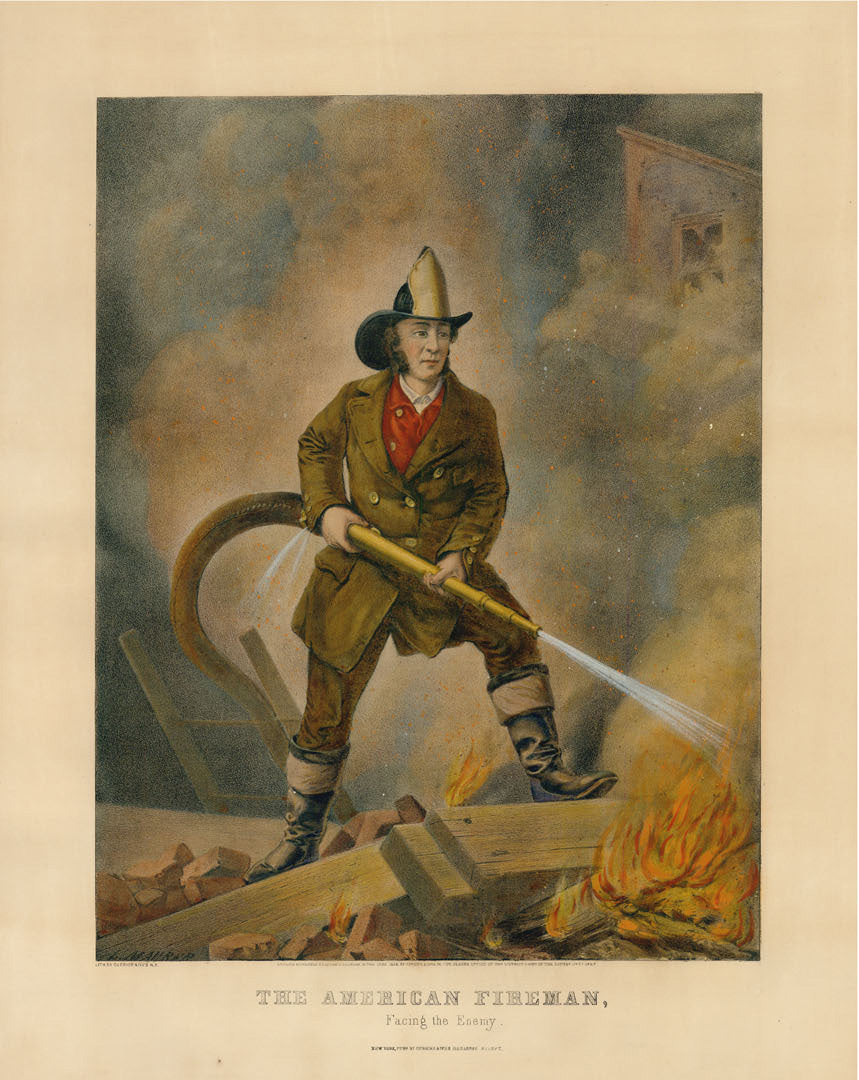The American Fireman. Set of Four
