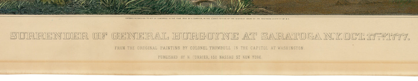 Surrender of Lord Cornwallis at Yorktown Va. Oct. 19th 1781. [and]  Surrender of General Burgoyne at Saratoga N.Y. Oct. 17th 1777.