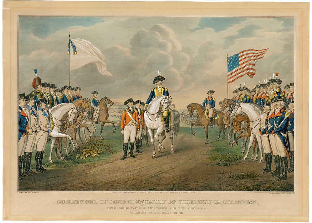 Surrender of Lord Cornwallis at Yorktown Va. Oct. 19th 1781. [and]  Surrender of General Burgoyne at Saratoga N.Y. Oct. 17th 1777.