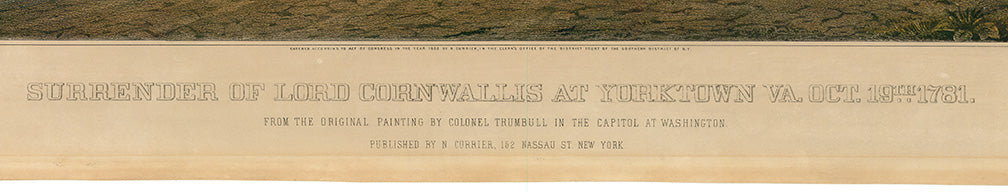 Surrender of Lord Cornwallis at Yorktown Va. Oct. 19th 1781. [and]  Surrender of General Burgoyne at Saratoga N.Y. Oct. 17th 1777.